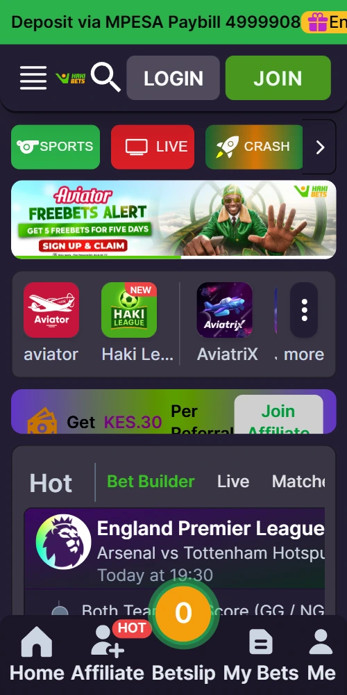Hakibets App Mockup